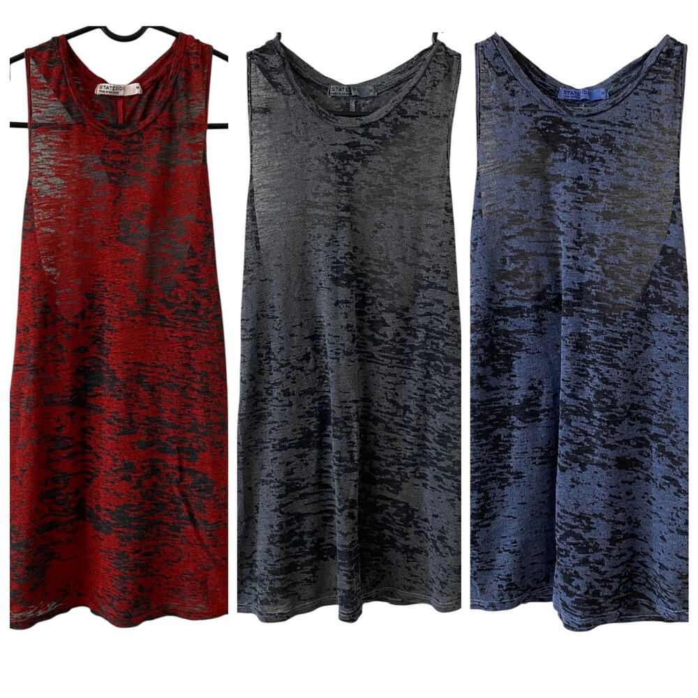 STATESIDE BY ANTHROPOLOGIE Activewear Tank Top Bundle of Three Racerback Medium